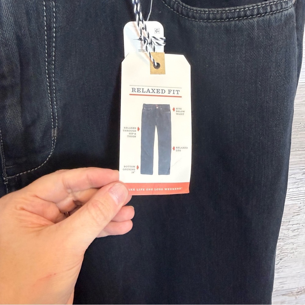 NWT Tommy Bahama Cayman Island Relaxed Fit Jeans Black Overdye 42x30 - Picture 7 of 8